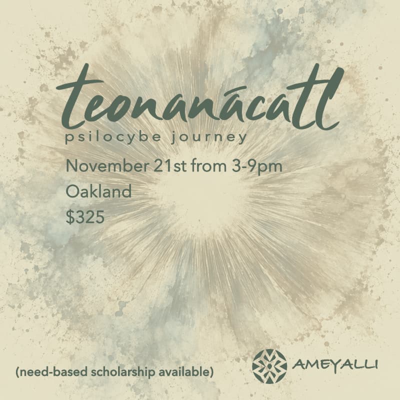 Square event poster for Teonanácatl: Medicine of the Heart